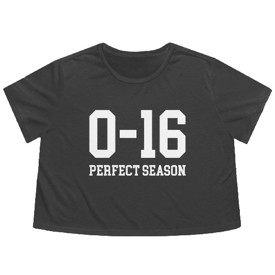 Detroit Lions 0 16 Perfect Season Flowy Cropped Tees