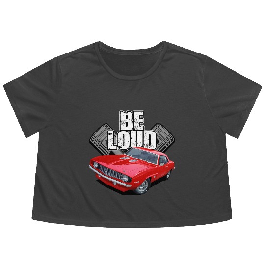 be loud camaro Flowy Cropped Tees