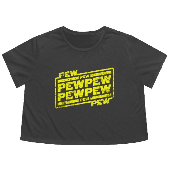 Pew Pew Pew Flowy Cropped Tees