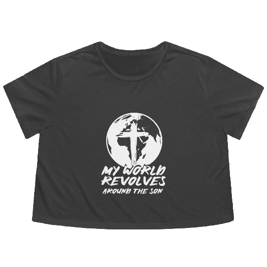 Jesu Christu Catholic Protestant Saying Church Flowy Cropped Tees