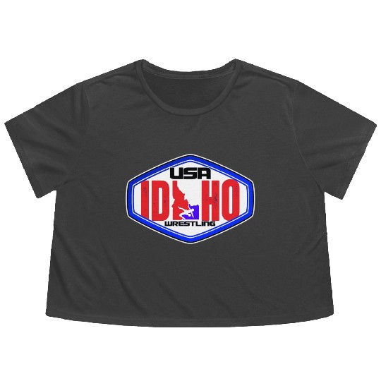 Idaho Division Team USA Wrestling Flowy Cropped Tees