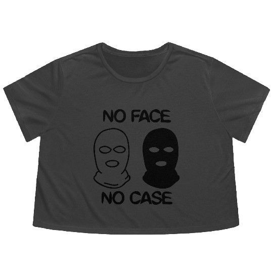 no face no case Flowy Cropped Tees