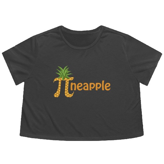 funny pi neapple pi day Flowy Cropped Tees