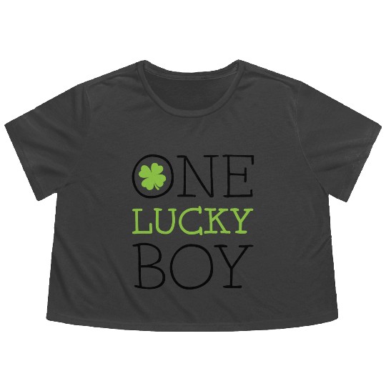 One lucky boy Flowy Cropped Tees