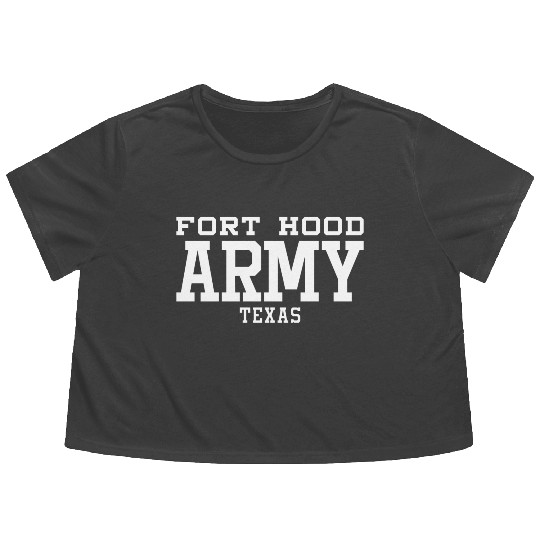 US Army Fort Hood Texas Military Center Flowy Cropped Tees