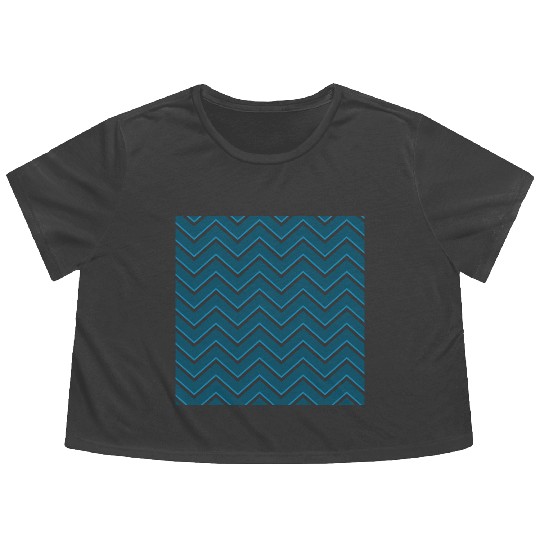 zig zag Flowy Cropped Tees