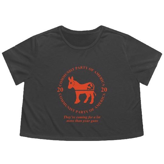 Communist Party of America Flowy Cropped Tees