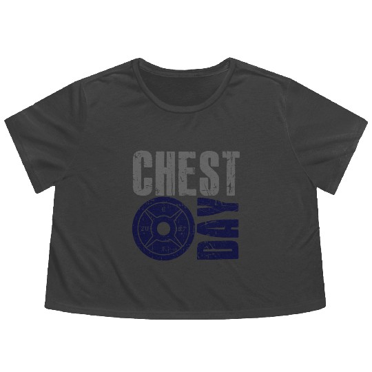 Chest Day Pectoral Exercise Gym Rat Flowy Cropped Tees