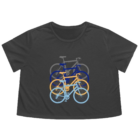 Tour de France. Just ride. Racing Bicycle Gift. Flowy Cropped Tees