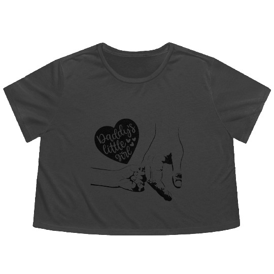 daddy little girl,daddy daughter Flowy Cropped Tees,daddy&me