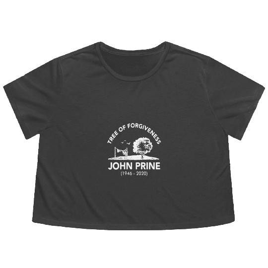 john prine Flowy Cropped Tees