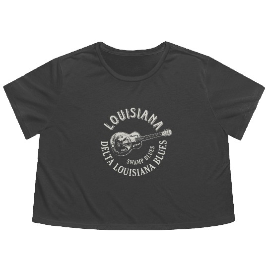 Louisiana Delta Blues Swamp Blues Guitar Flowy Cropped Tees