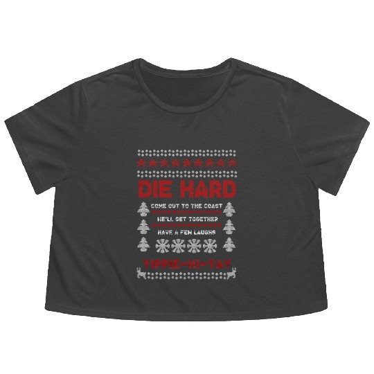 Die Hard Christmas Jumper Flowy Cropped Tees