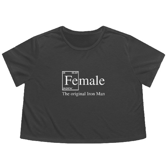 Female The Original Iron Man Flowy Cropped Tees