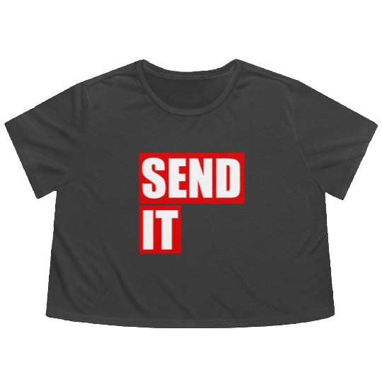 Send it Flowy Cropped Tees