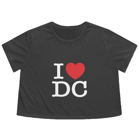 I Heart Dc Love District Of Columbia Flowy Cropped Tees Flowy Cropped Tees S