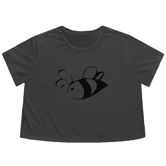 Bumble Bee Flowy Cropped Tees