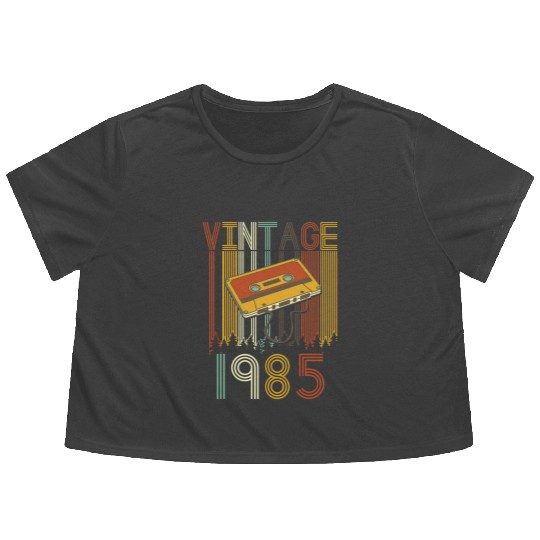 Vintage 1985 Retro Flowy Cropped Tees