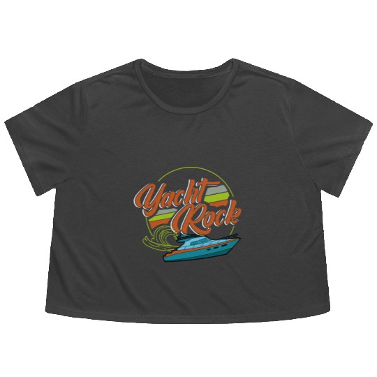 Mega Yacht, Mega Yacht Yacht, rock Flowy Cropped Tees