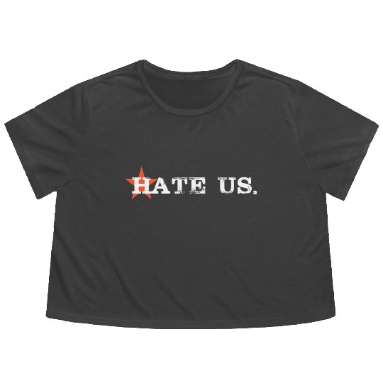 hate us astros Flowy Cropped Tees