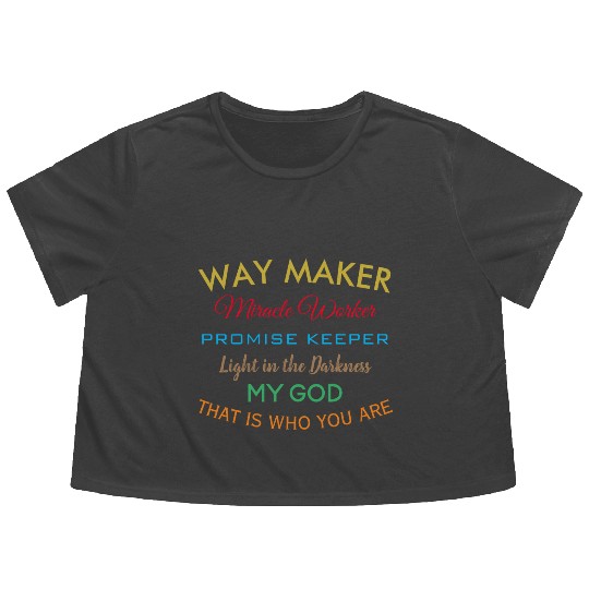 Way Maker miracle worker promise keeper light Flowy Cropped Tees