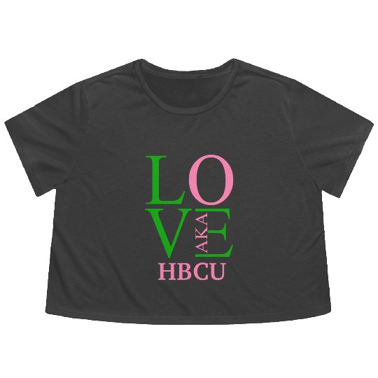 Hbcu Love Aka Paraphernalia For Soror Aphla Access Flowy Cropped Tees