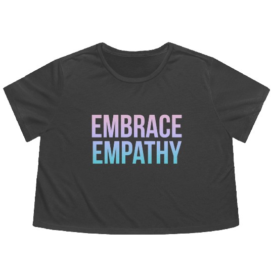Embrace Empathy Large Colour Flowy Cropped Tees