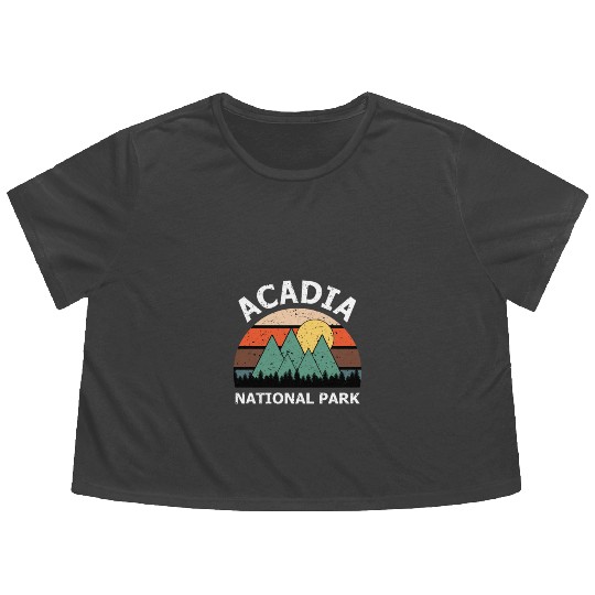Acadia National Park Gift Flowy Cropped Tees