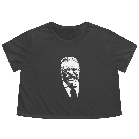 President Teddy Roosevelt Graphic Flowy Cropped Tees