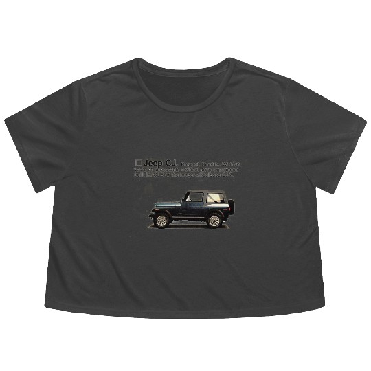 jeep cj Flowy Cropped Tees