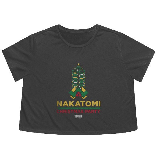 Die Hard Nakatomi Christmas Party 1988 Flowy Cropped Tees
