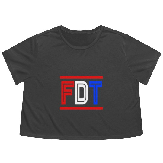 Biden Kamala Funny Anti Trump FDT Donald Trump Flowy Cropped Tees