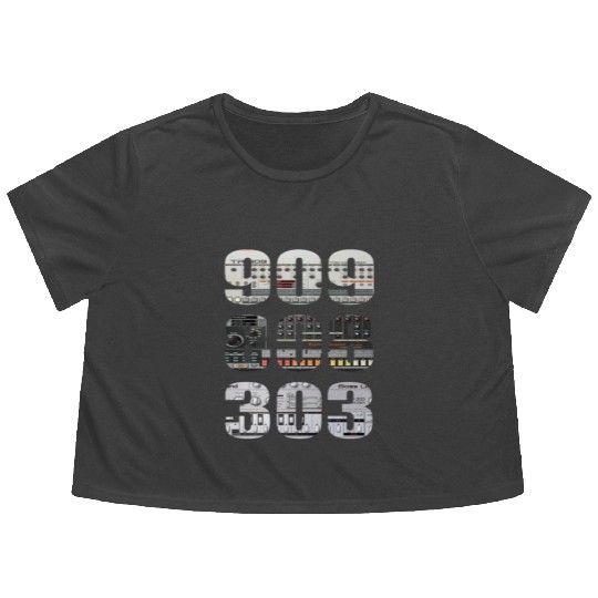 303 808 909 Music History Flowy Cropped Tees