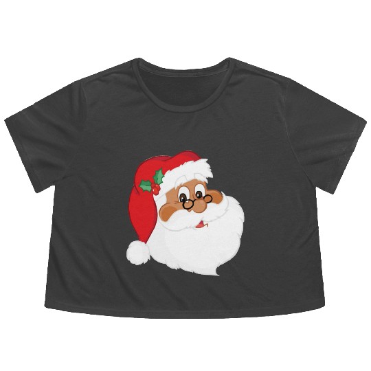 Santa Claus Flowy Cropped Tees