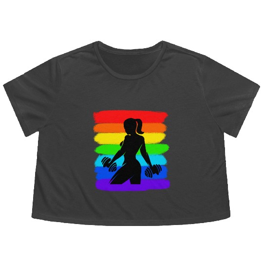 Fitness - Gym - Workout - Woman - Colorful Flowy Cropped Tees