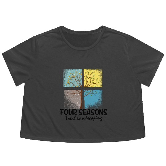 Four Seasons Total Landscaping Flowy Cropped Tees