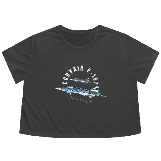 Convair F-102 Delta Dagger Flowy Cropped Tees