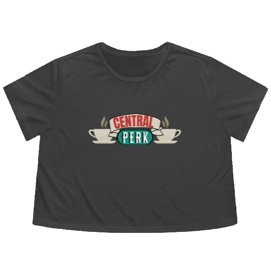 Coffee lovers for friends TV show Flowy Cropped Tees