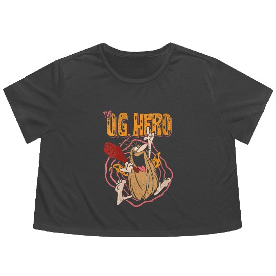 Captain Caveman Og Hero Gift Flowy Cropped Tees