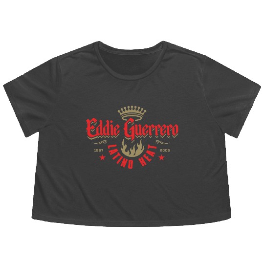 Wrestling Entertainment Eddie Guerrero Crown Graphic Flowy Cropped Tees