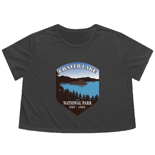 Crater Lake National Park Flowy Cropped Tees