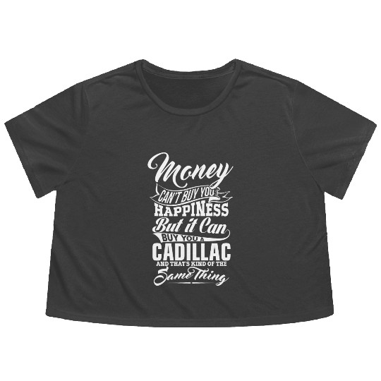 MONEY AND CADILLAC W Flowy Cropped Tees