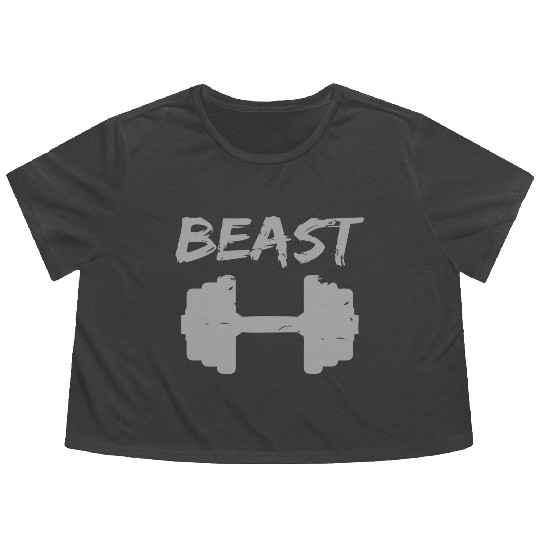 Beast Gym Logo Flowy Cropped Tees