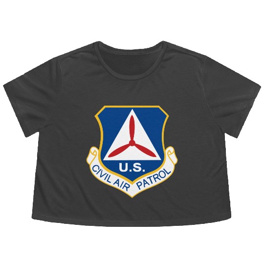 Civil Air Patrol Logo Air Force Cap Military Veter Flowy Cropped Tees