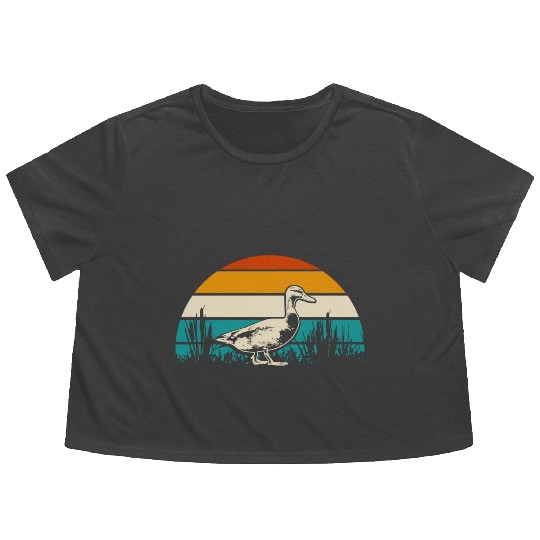 Duck hunting animal welfare gift idea Flowy Cropped Tees