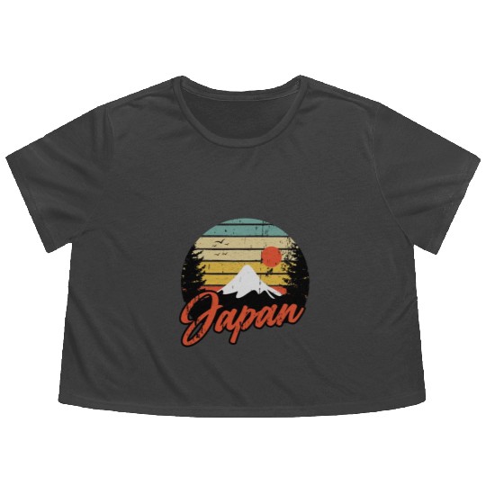 japan Flowy Cropped Tees