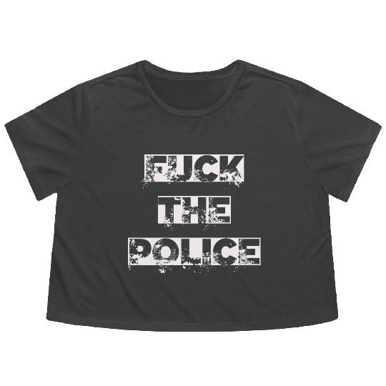 fuck the police Flowy Cropped Tees