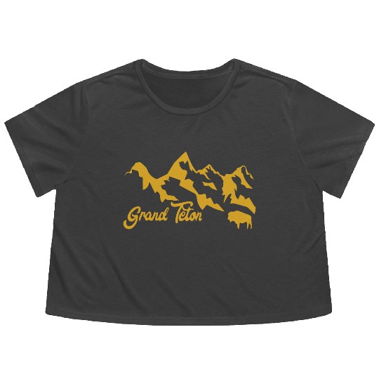 Grand Teton National Park Flowy Cropped Tees