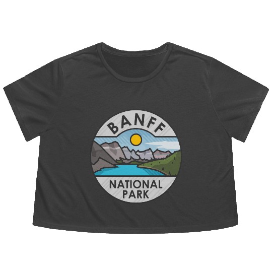 Banff National Park Flowy Cropped Tees