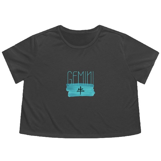 GEMINI OX AESTHETIC ZODIAC Flowy Cropped Tees